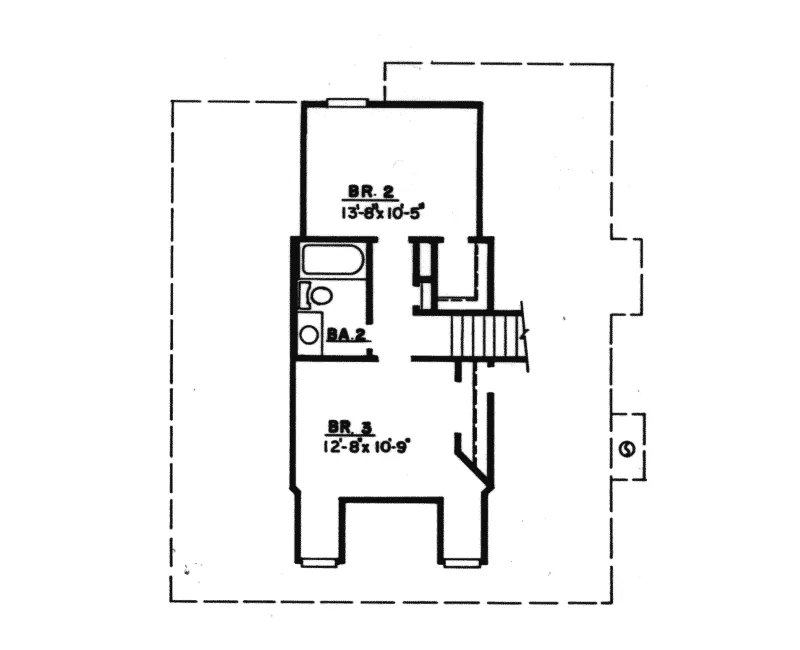 Traditional House Plan Second Floor - Eddytown Cottage Style Home 024D-0145 - Search House Plans and More