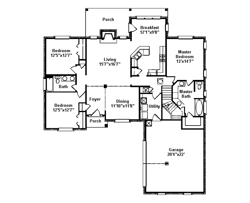European House Plan First Floor - Wilcox Bend Traditional Home 024D-0402 - Shop House Plans and More