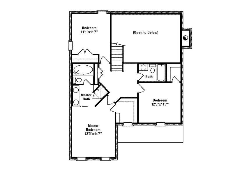 Farmhouse Plan Second Floor - Simmsville Colonial Home 024D-0442 - Shop House Plans and More