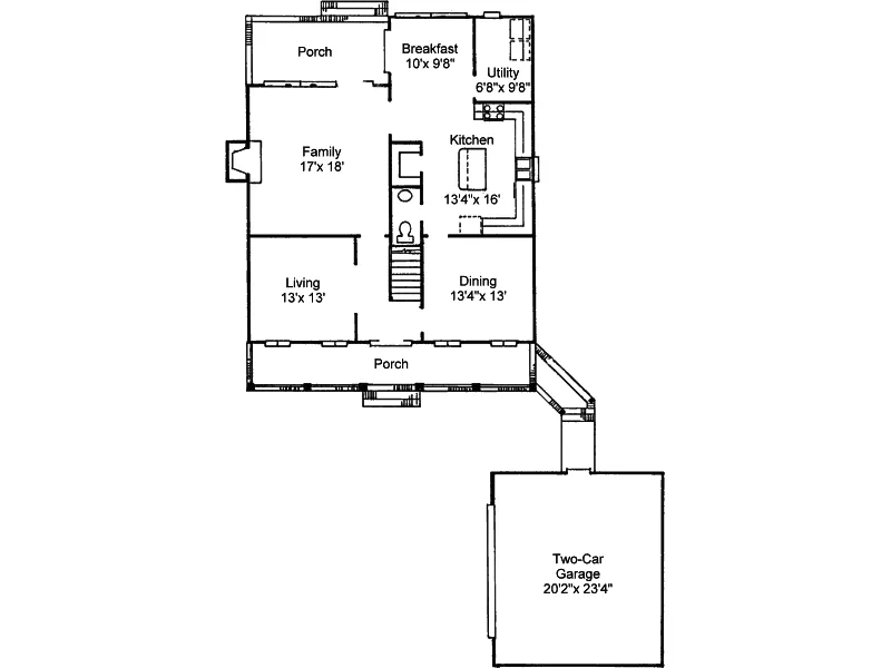 Southern Plantation House Plan First Floor - West Hills Southern Home 024D-0506 - Shop House Plans and More