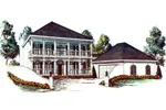 Stunning Southern Plantation Style Home Has Two Levels Of Covered Porches
