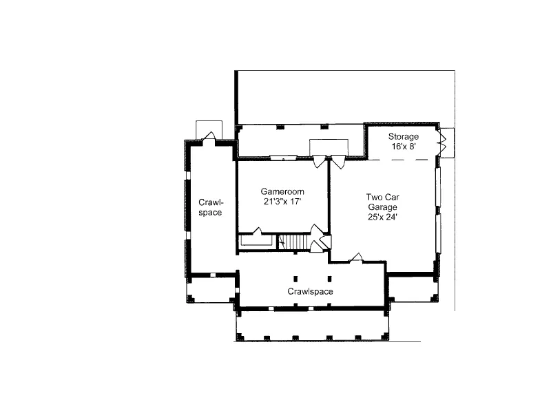 Colonial House Plan Garage Floor Plan - Ramsey House Lowcountry Home 024D-0637 - Shop House Plans and More