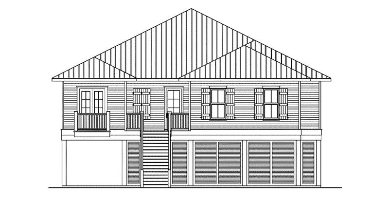 Beach & Coastal House Plan Front Elevation - 024D-0819 - Shop House Plans and More