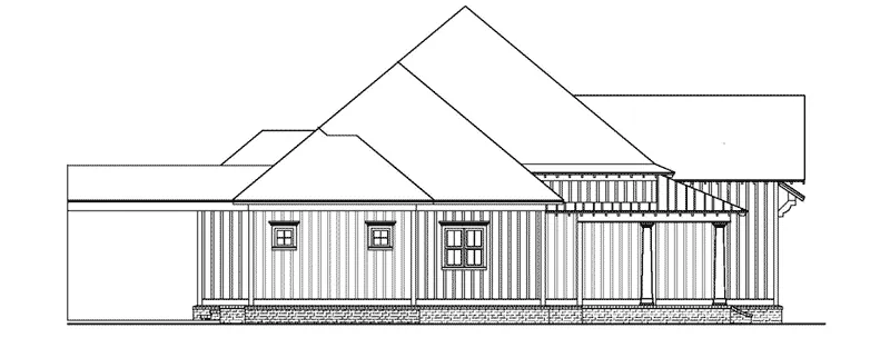 Acadian House Plan Left Elevation - 024D-0820 - Shop House Plans and More