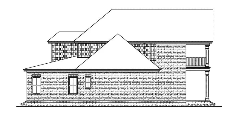 Country House Plan Left Elevation - Bay Springs Southern Home 024D-0827 - Search House Plans and More