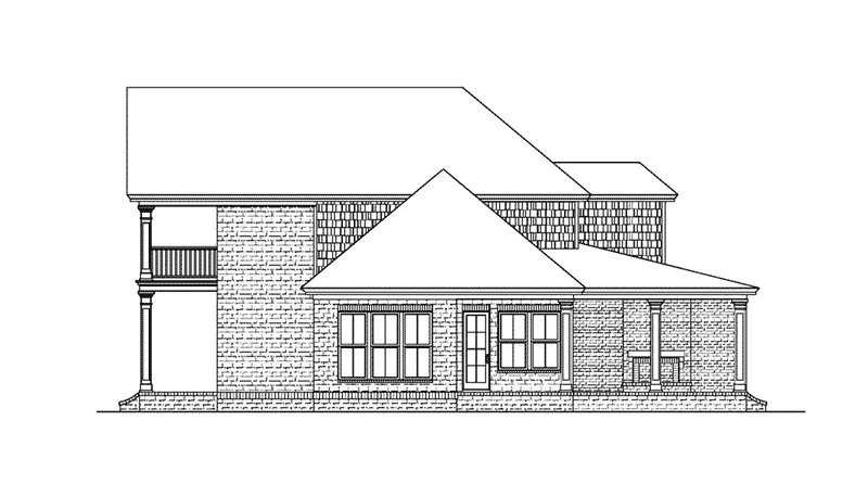 Country House Plan Rear Elevation - Bay Springs Southern Home 024D-0827 - Search House Plans and More