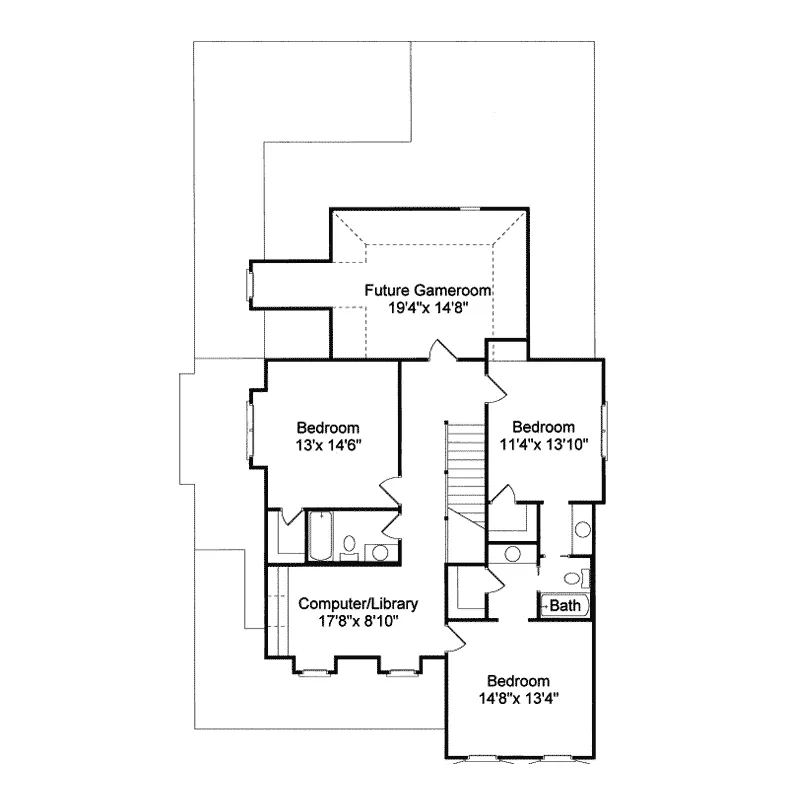 Traditional House Plan Second Floor - Middlecrest Luxury Farmhouse 024S-0004 - Shop House Plans and More