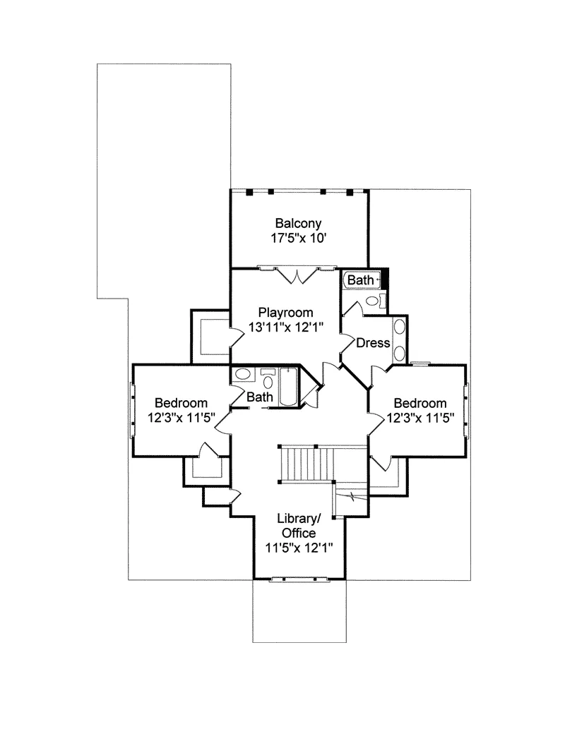 Lowcountry House Plan Second Floor - Gulfview Lowcountry Home 024S-0010 - Search House Plans and More