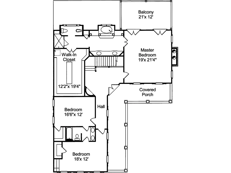 Plantation House Plan Second Floor - Hermitage Manor Plantation Home 024S-0014 - Search House Plans and More