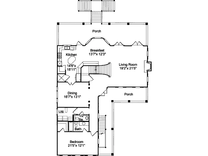 Luxury House Plan First Floor - Whittes Creek Southern Home 024S-0015 - Shop House Plans and More
