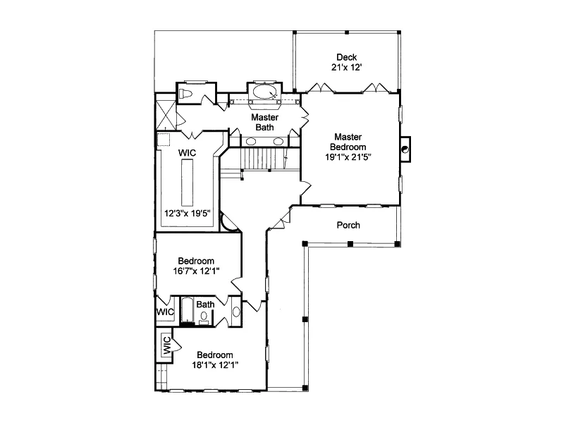 Luxury House Plan Second Floor - Whittes Creek Southern Home 024S-0015 - Shop House Plans and More