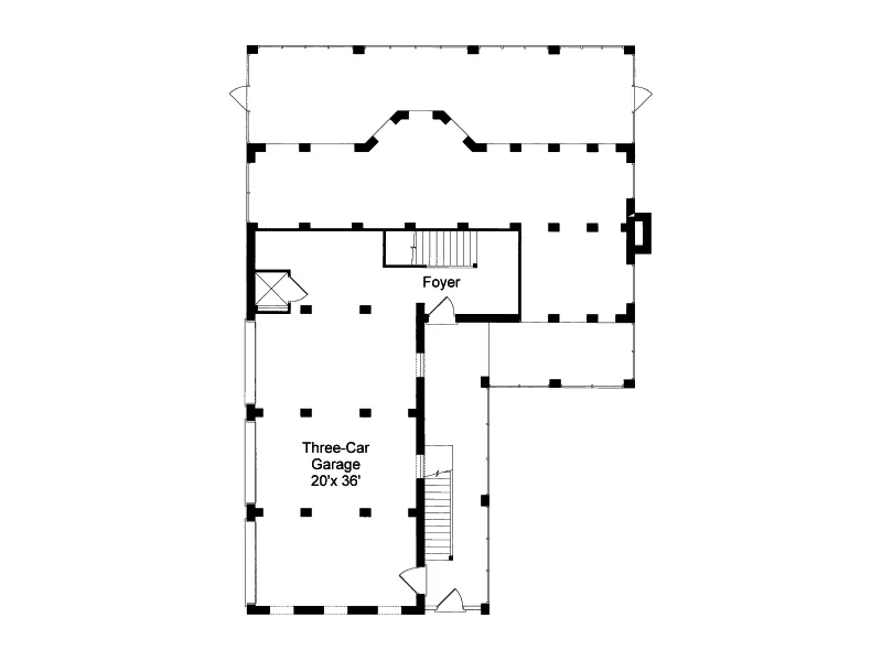 Luxury House Plan Garage Floor Plan - Whittes Creek Southern Home 024S-0015 - Shop House Plans and More