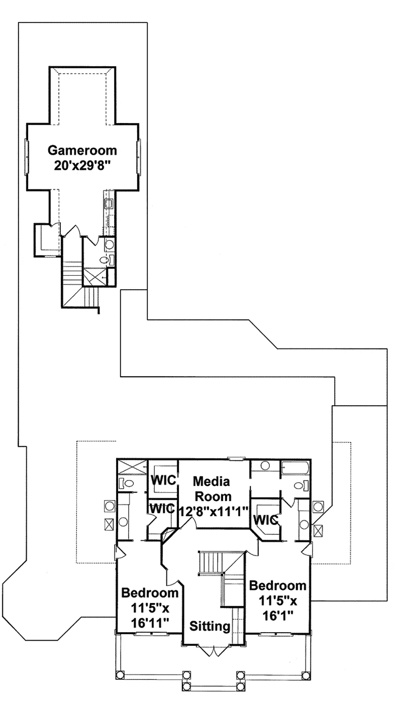 Colonial Home Plan Second Floor 024S-0023