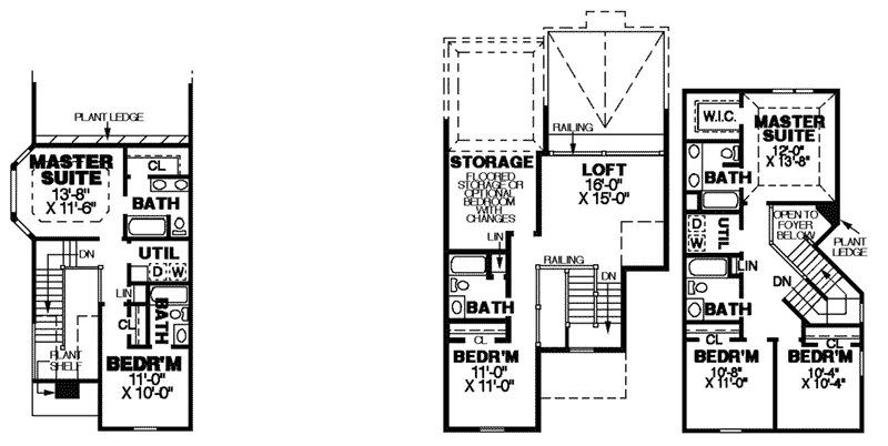 Ranch House Plan Second Floor - Asher Park Fourplex 025D-0061 - Search House Plans and More