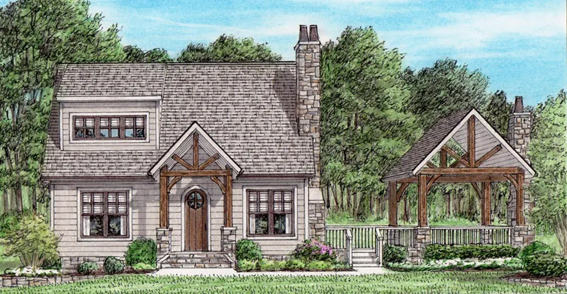 Arts & Crafts House Plan Front of Home - Fox Meadow Craftsman Home 025D-0112 - Search House Plans and More