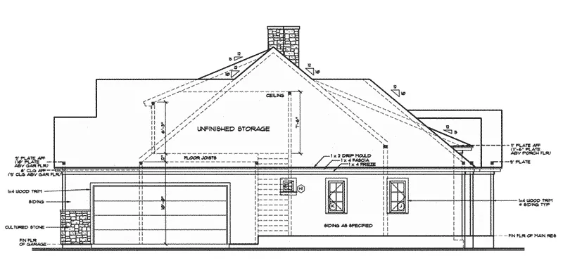 Traditional House Plan Right Elevation - Cermak Country Home 026D-1365 - Search House Plans and More