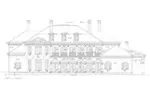 Southern Plantation House Plan Rear Elevation - Southern Comfort Luxury Home 026D-1856 - Shop House Plans and More