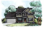 Traditional House Plan Front of Home - 026D-1858 - Shop House Plans and More