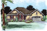 Traditional House Plan Front Image - Crows Creek Ranch Home 026D-1910 - Search House Plans and More