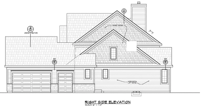 Country House Plan Right Elevation - Geyer Glen Craftsman Home 026D-1923 - Search House Plans and More
