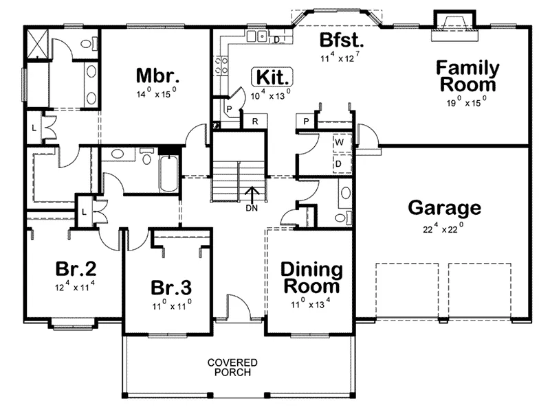 Country House Plan First Floor - Alberta Falls Farmhouse 026D-1974 - Search House Plans and More
