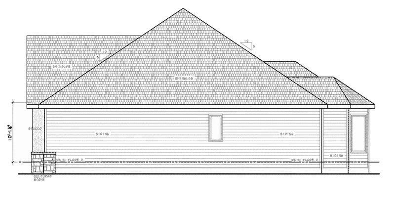 European House Plan Right Elevation - 026D-1999 - Shop House Plans and More