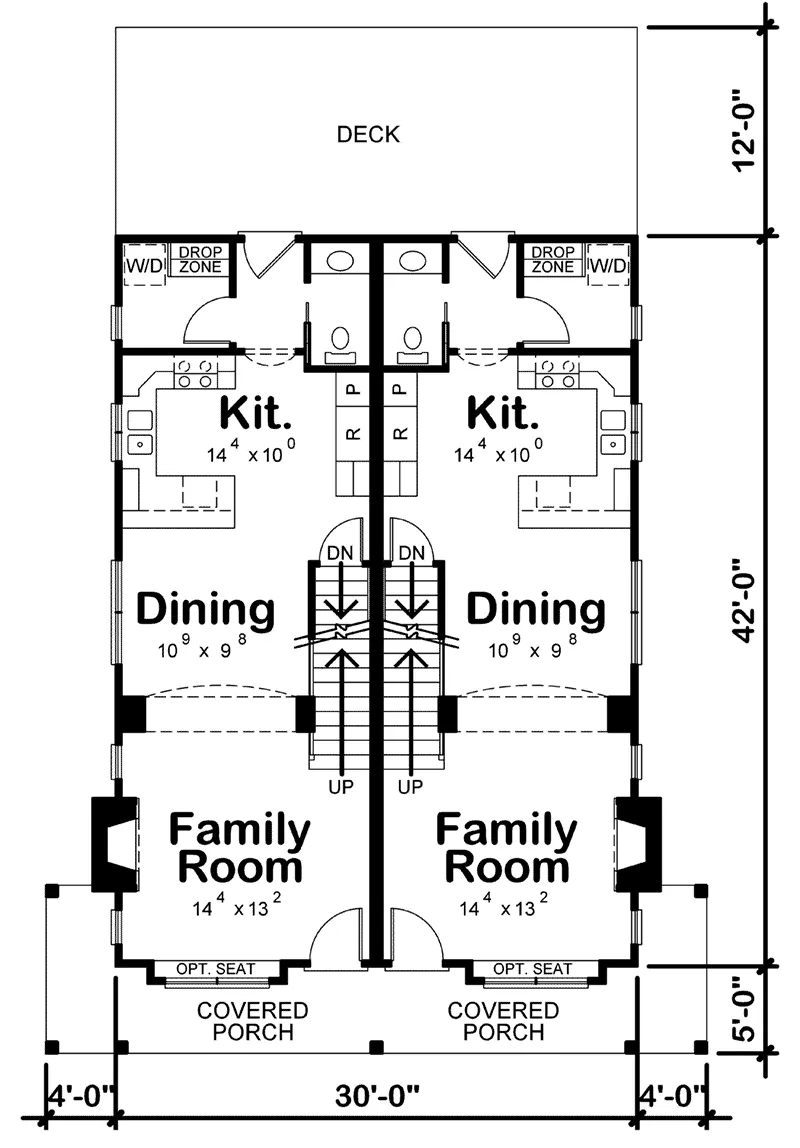 Country House Plan First Floor - Lynnae Country Duplex 026D-2027 - Shop House Plans and More