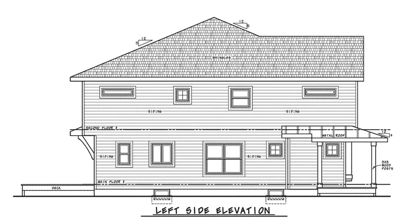 Country House Plan Left Elevation - Lynnae Country Duplex 026D-2027 - Shop House Plans and More