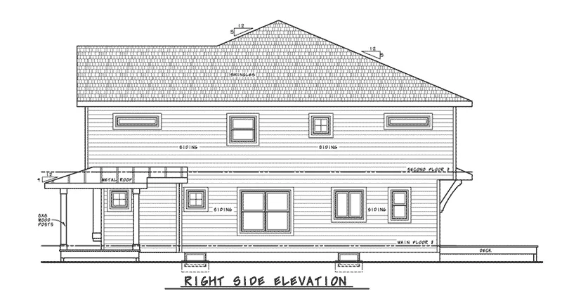 Country House Plan Right Elevation - Lynnae Country Duplex 026D-2027 - Shop House Plans and More