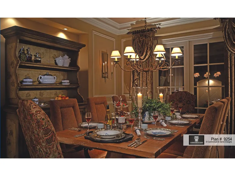 Colonial House Plan Dining Room Photo 01 - Monardo Tudor Style Home 026S-0018 - Shop House Plans and More
