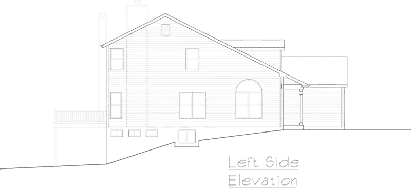 Arts & Crafts House Plan Left Elevation - Galatea Neoclassical Ranch Home 027D-0017 - Search House Plans and More
