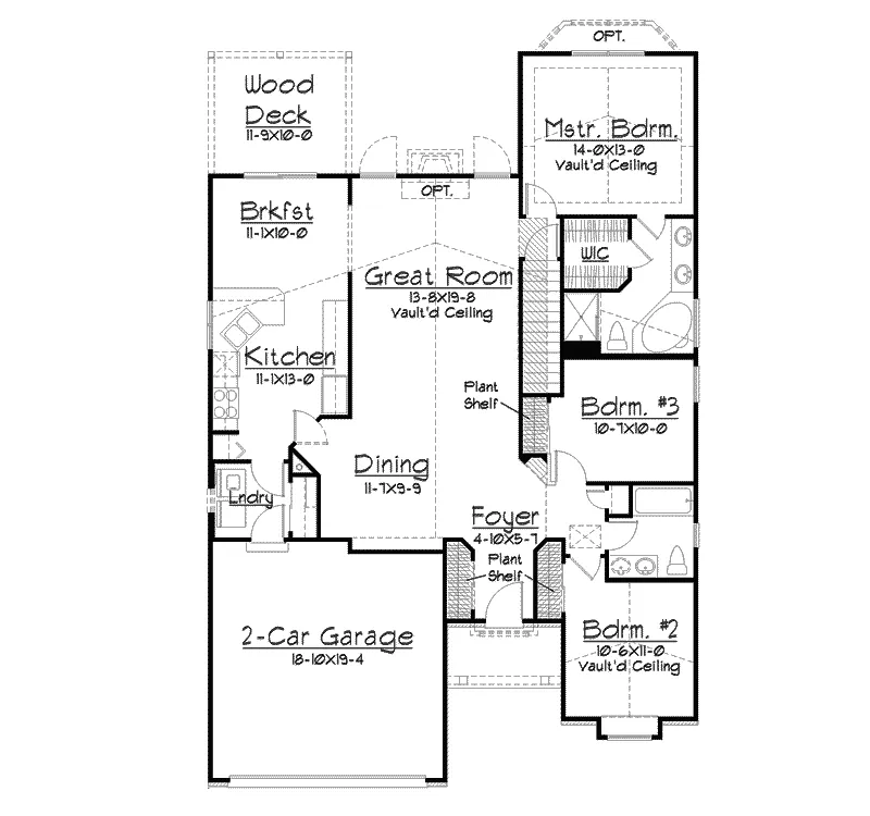 European House Plan First Floor - Sunny Meade Ranch Home 027D-0020 - Shop House Plans and More