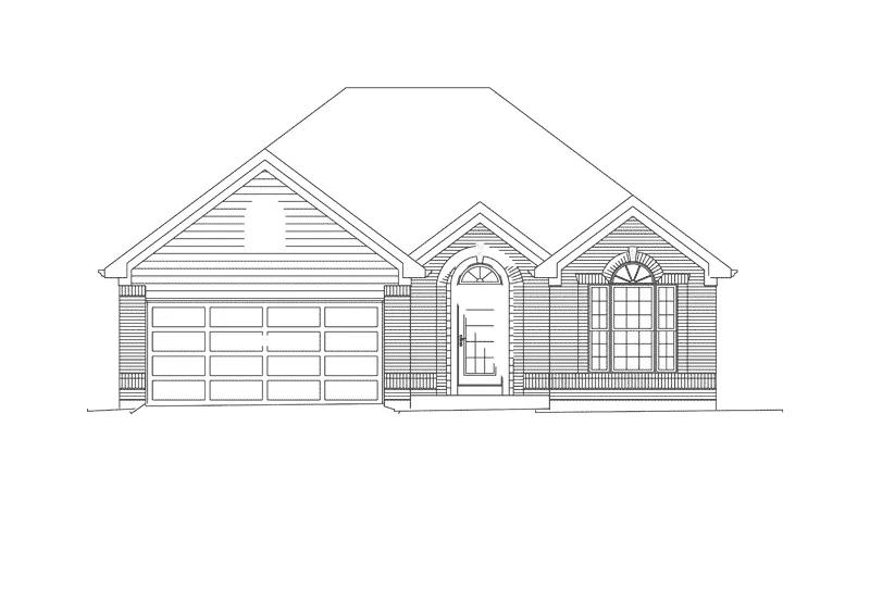 Ranch House Plan Front Elevation - Highland Hill Traditional Home 027D-0021 - Search House Plans and More