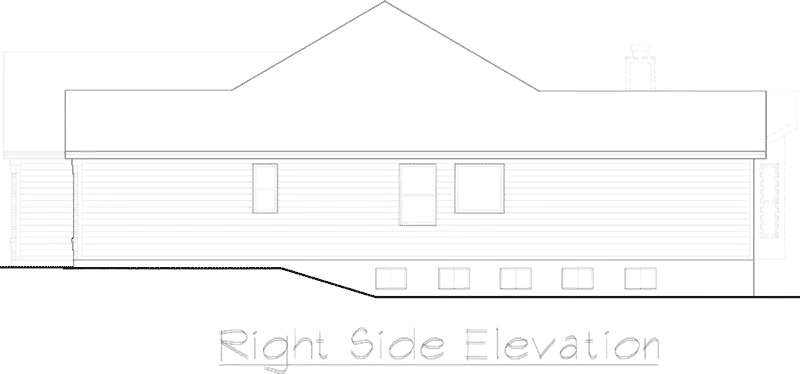 Ranch House Plan Right Elevation - Highland Hill Traditional Home 027D-0021 - Search House Plans and More