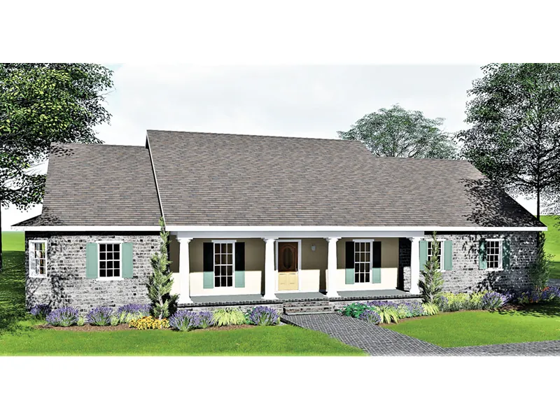 Southern House Plan Front Photo 01 - Goodwin Mill Colonial Home 028D-0012 - Search House Plans and More