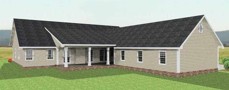 Country House Plan Color Image of House - Allenmill Country Home 028D-0013 - Search House Plans and More