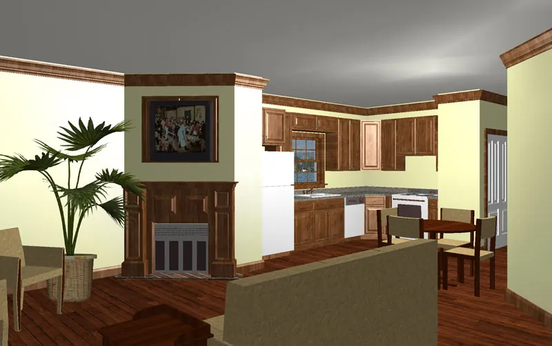 Lowcountry House Plan Kitchen Photo 01 - Belle Creek Ranch Home 028D-0023 - Search House Plans and More
