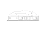Colonial House Plan Rear Elevation - Milligan Southern Ranch Home 028D-0029 - Shop House Plans and More