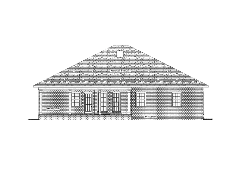 Southern House Plan Rear Elevation - Holbrook Pass Country Home 028D-0035 - Search House Plans and More