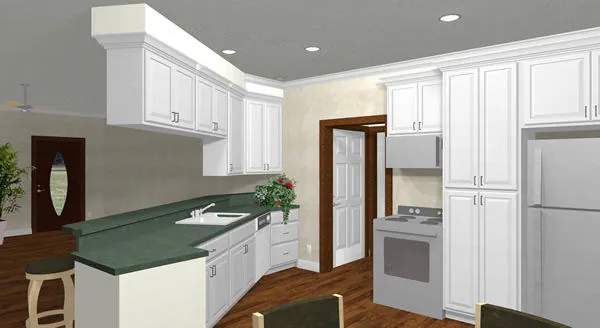 Acadian House Plan Kitchen Photo 01 - Huntley Haven Country Home 028D-0036 - Search House Plans and More