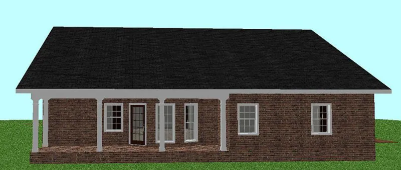 Ranch House Plan Color Image of House - Huntley Haven Country Home 028D-0036 - Search House Plans and More