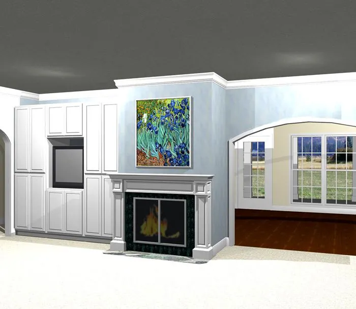European House Plan Great Room Photo 01 - Gretta European Ranch Home 028D-0045 - Search House Plans and More