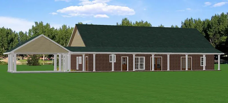 Acadian House Plan Color Image of House - Gerald Country Plantation Home 028D-0055 - Search House Plans and More