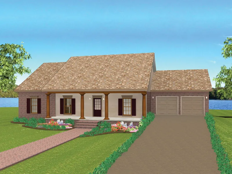 Country House Plan Front Photo 01 - Malaga Single Story Home 028D-0075 - Shop House Plans and More