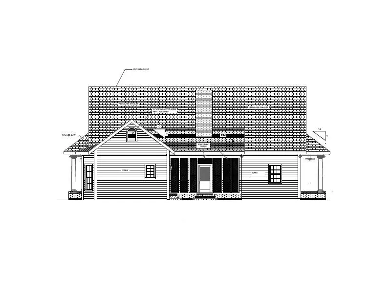 Craftsman House Plan Rear Elevation - Yardley Place Country Home 028D-0079 - Shop House Plans and More