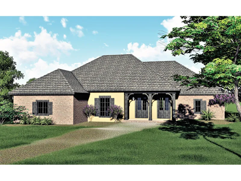Craftsman House Plan Front Photo 08 - Bordentown Ranch Home 028D-0080 - Search House Plans and More