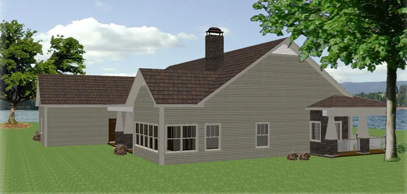 Country House Plan Side View Photo 02 - Corbin Park Craftsman Home 028D-0087 - Search House Plans and More