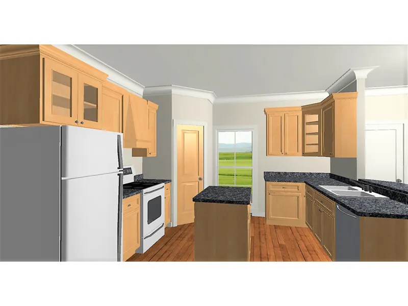 Ranch House Plan Kitchen Photo 02 - 028D-0090 - Shop House Plans and More