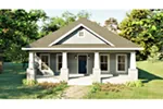 Ranch House Plan Front of Home - Athena Hill Bungalow Home 028D-0093 - Search House Plans and More