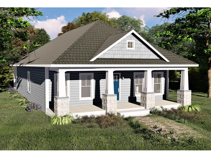 Ranch House Plan Front Photo 02 - Athena Hill Bungalow Home 028D-0093 - Search House Plans and More